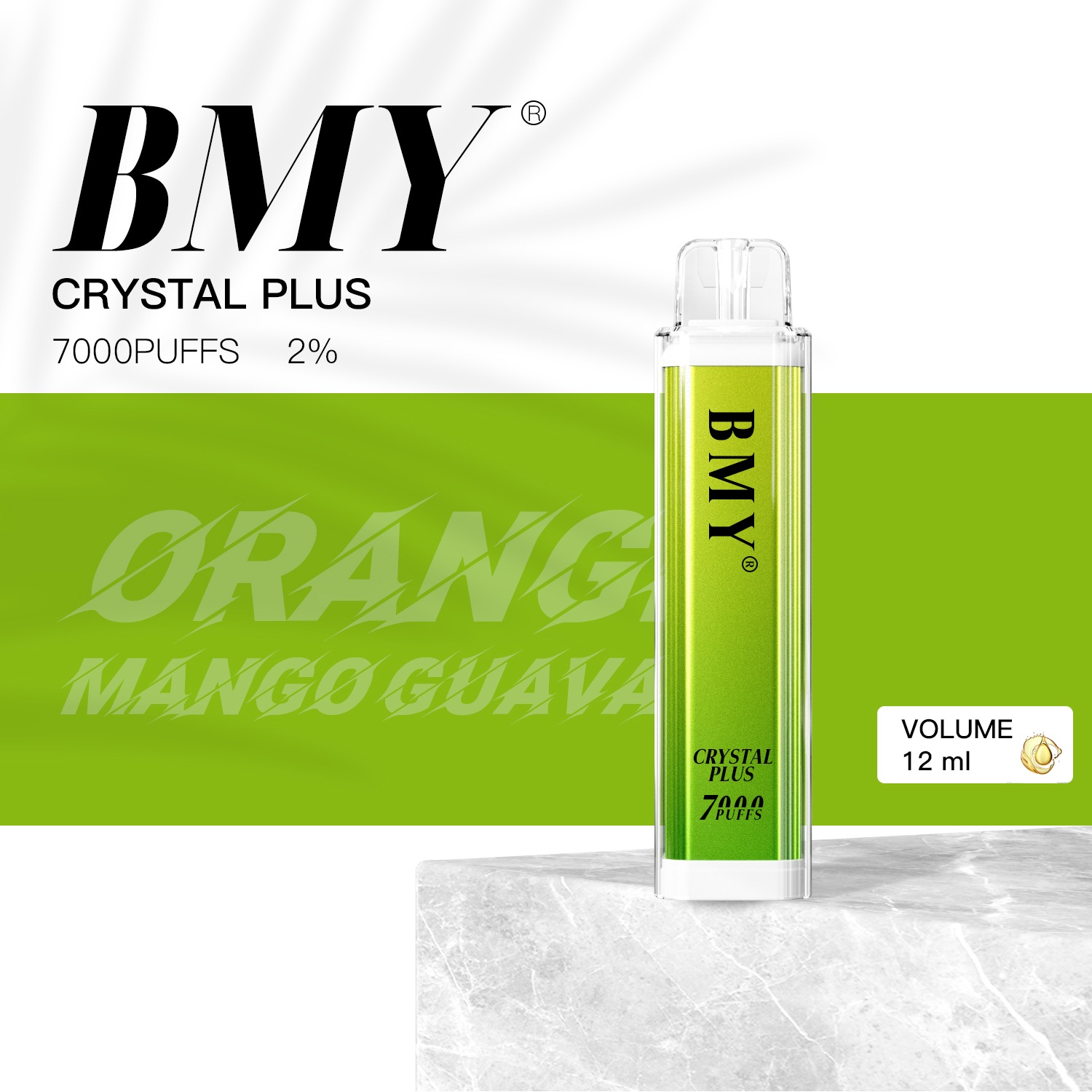 BMY-Crystal Plus 7000 Puffs Rechargeable Disposable Vape
