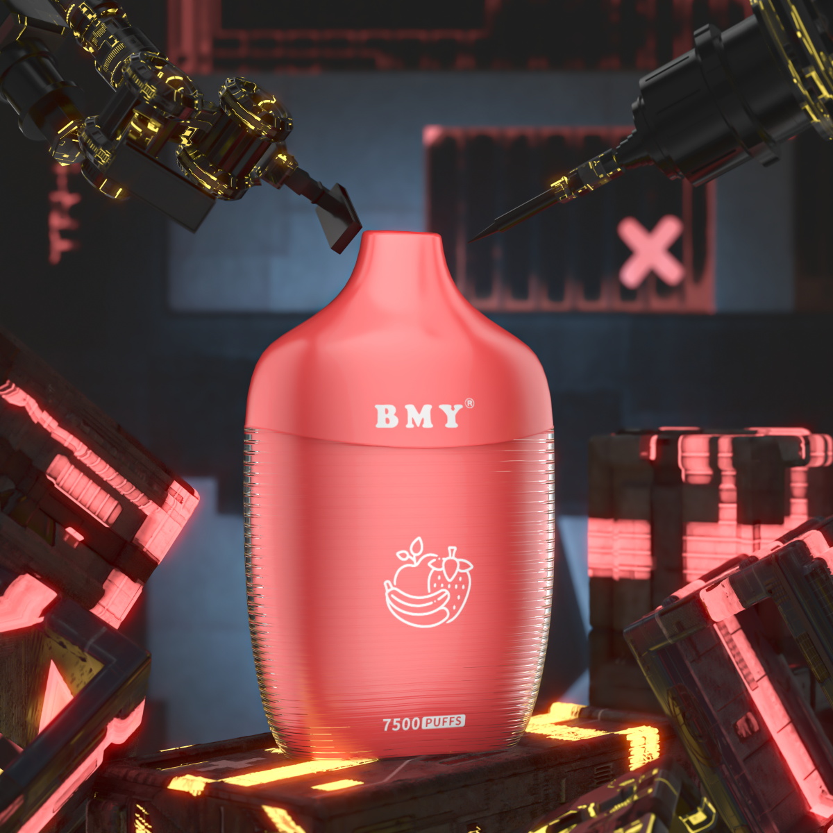 BMY-Seven 13ml Liquid 7500 Puffs 0/2/3/5% Battery Rechargeable Disposable Vape