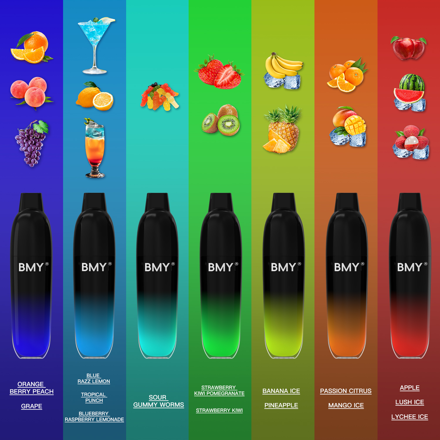 BMY AIR Pen Style OEM ODM Disposable E Cigarette Offers 6000 Puffs with Wholesale Price Vaping Device 15 Popular Flavorsin Stock Enjoy